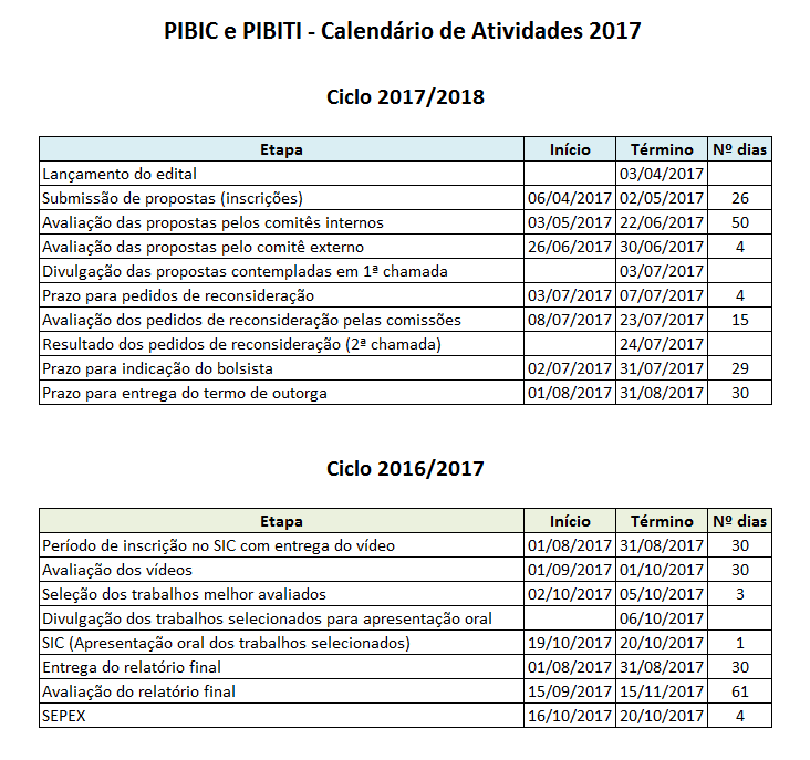 Calendário